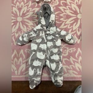 Baby hooded snowsuit